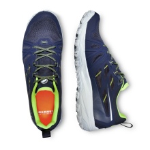 Mammut Trail-Laufschuhe Saentis Low GTX (wasserdicht) marineblau/lime Herren